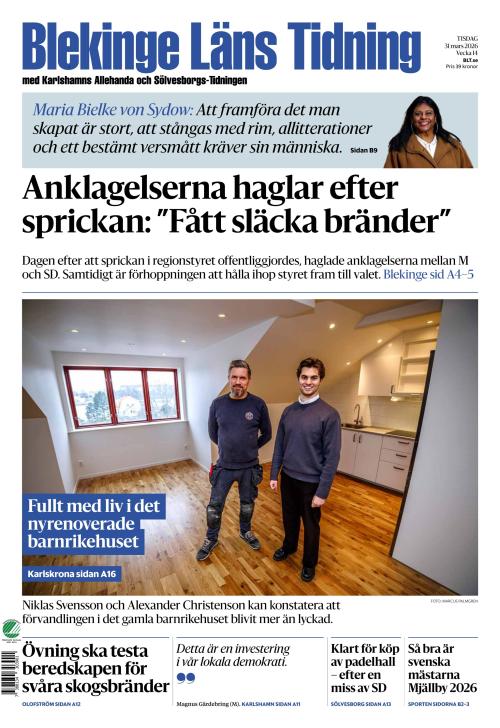 Blekinge Läns Tidning 31.3.2026