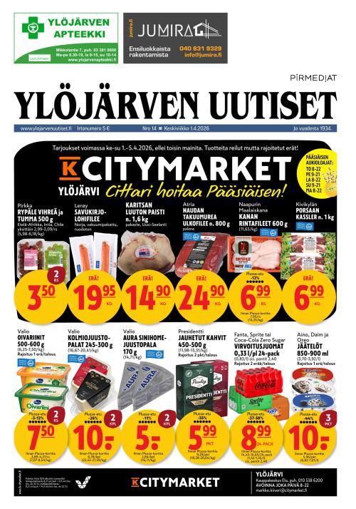 Ylöjärven Uutiset 1.4.2026