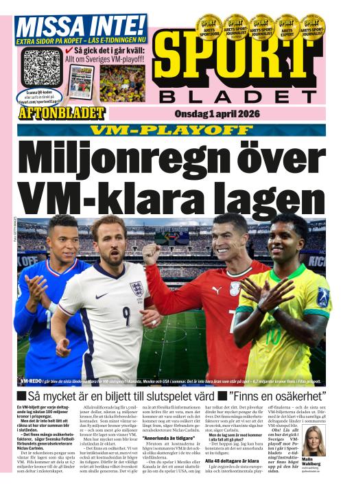 Aftonbladet Sportbladet 1.4.2026