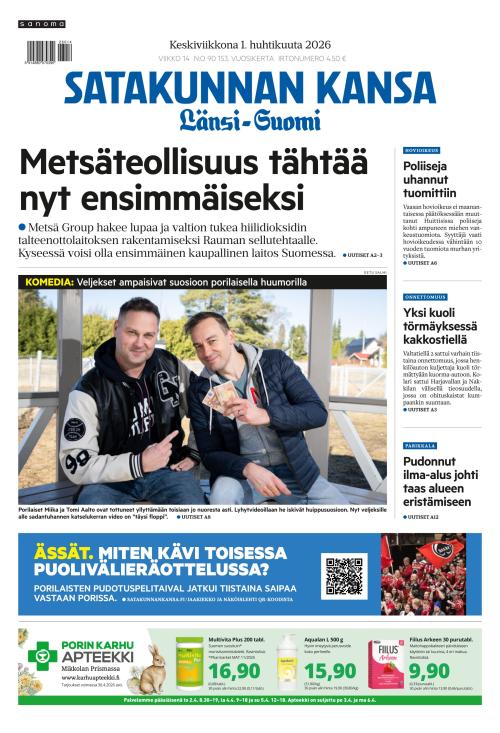 Satakunnan Kansa Länsi-Suomi 1.4.2026