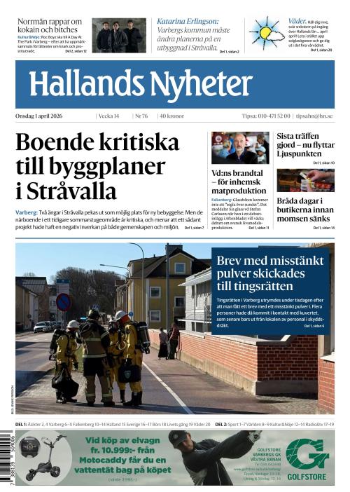 Hallands Nyheter 1.4.2026