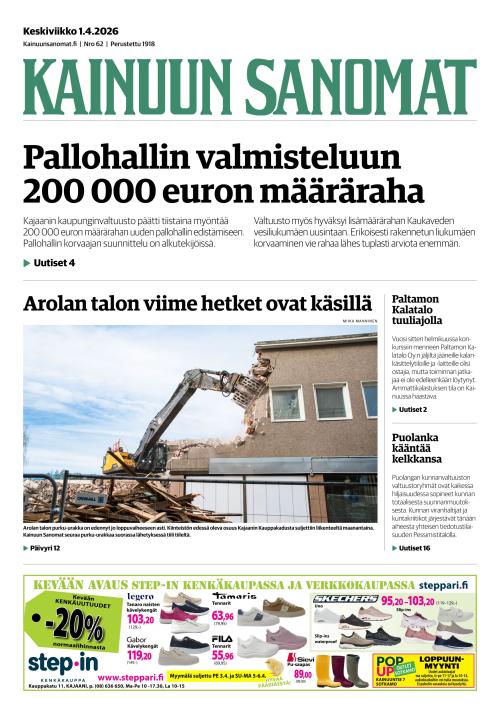 Kainuun Sanomat 1.4.2026