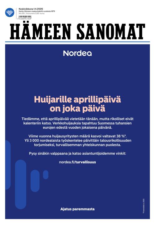 Hämeen Sanomat 1.4.2026