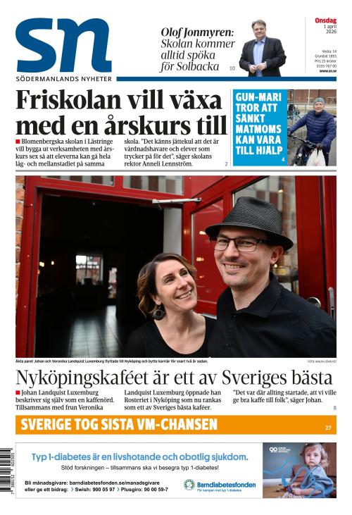 Södermanlands Nyheter 1.4.2026