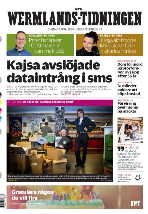 Nya Wermlands-Tidningen 1.4.2026