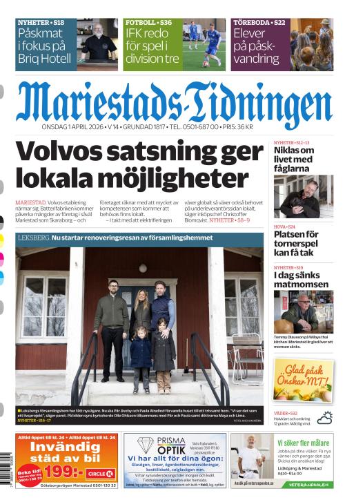 Mariestads-Tidningen 1.4.2026