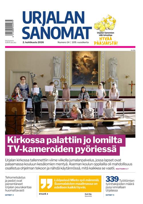 Urjalan Sanomat 2.4.2026