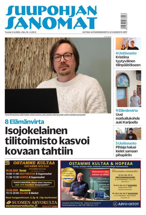 Suupohjan Sanomat 2.4.2026