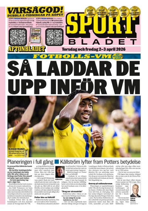 Aftonbladet Sportbladet 2.4.2026