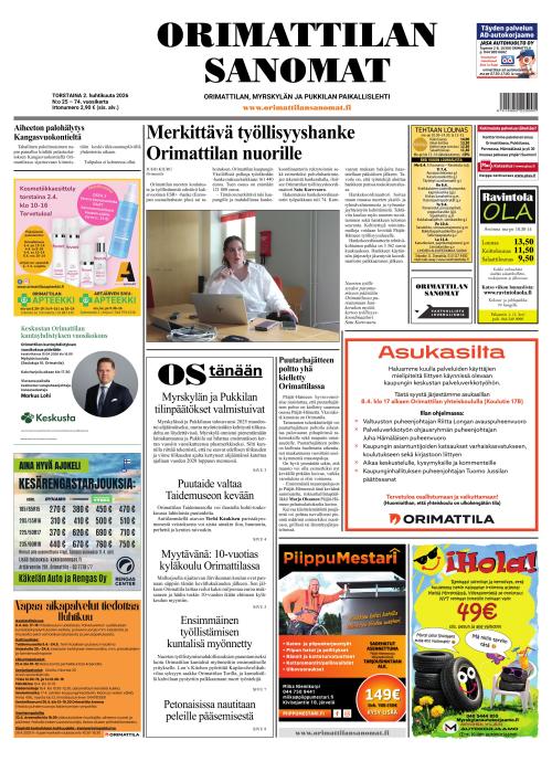 Orimattilan Sanomat 2.4.2026