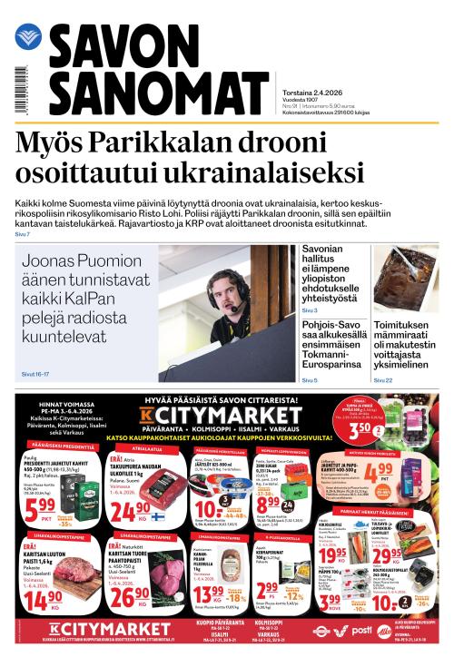Savon Sanomat 2.4.2026