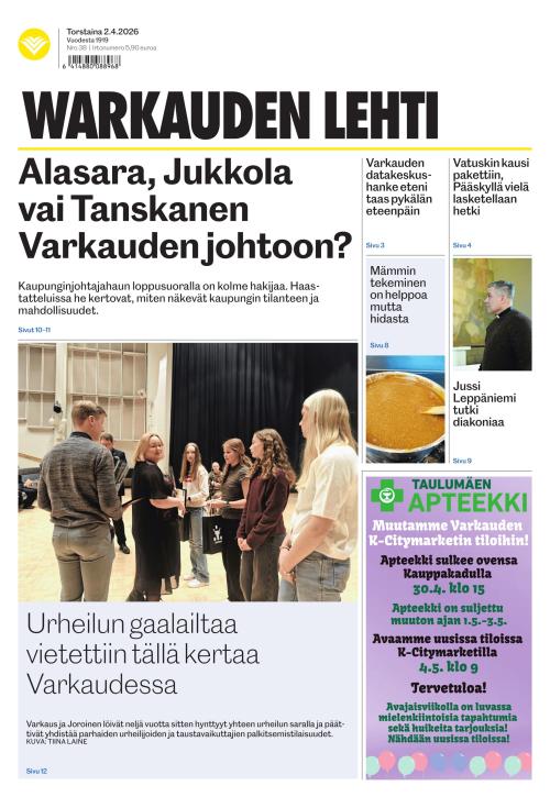 Warkauden Lehti 2.4.2026