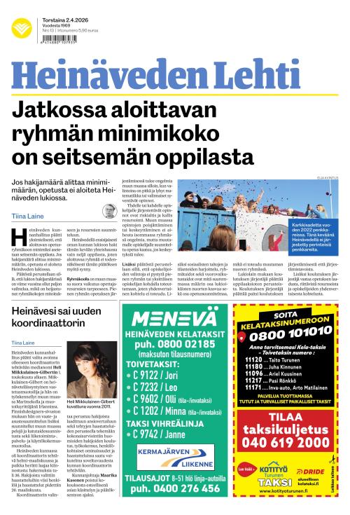 Heinäveden lehti 2.4.2026