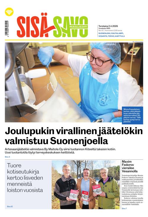 Paikallislehti Sisä-Savo 2.4.2026