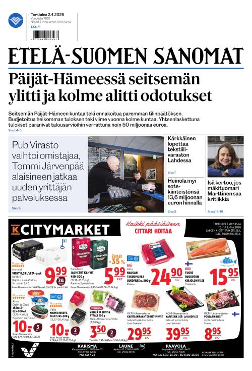 Etelä-Suomen Sanomat 2.4.2026