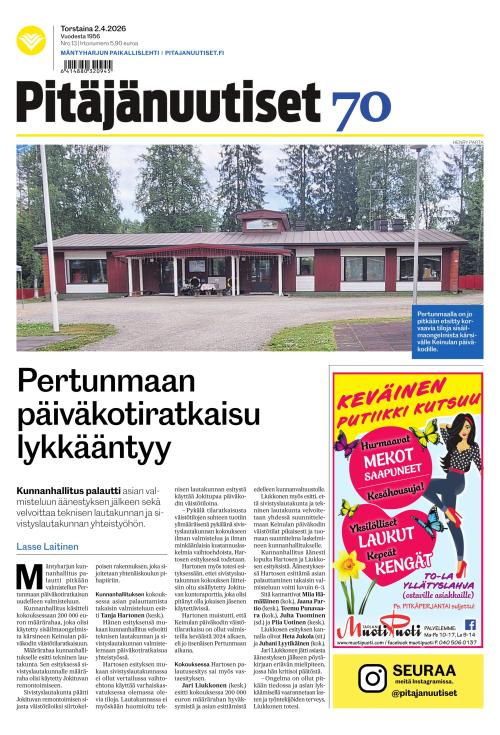 Pitäjänuutiset 2.4.2026