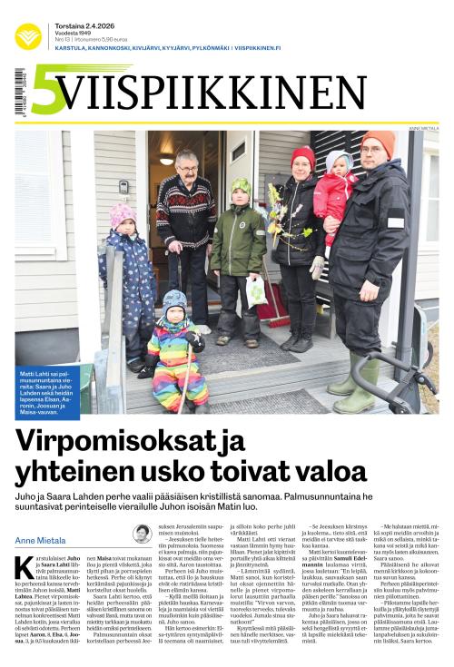 Viispiikkinen 2.4.2026