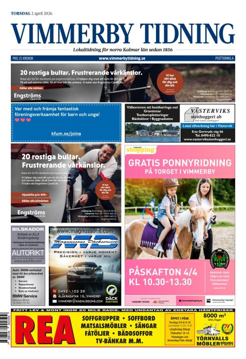 Vimmerby Tidning / Kinda-Posten 2.4.2026