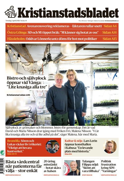 Kristianstadsbladet 2.4.2026