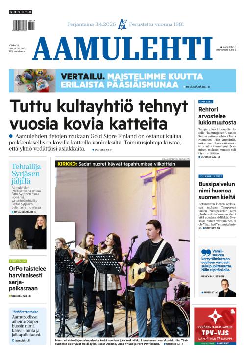 Aamulehti 3.4.2026