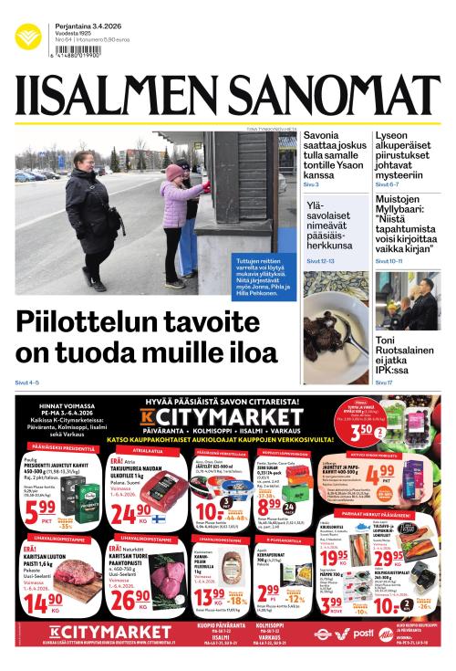 Iisalmen Sanomat 3.4.2026