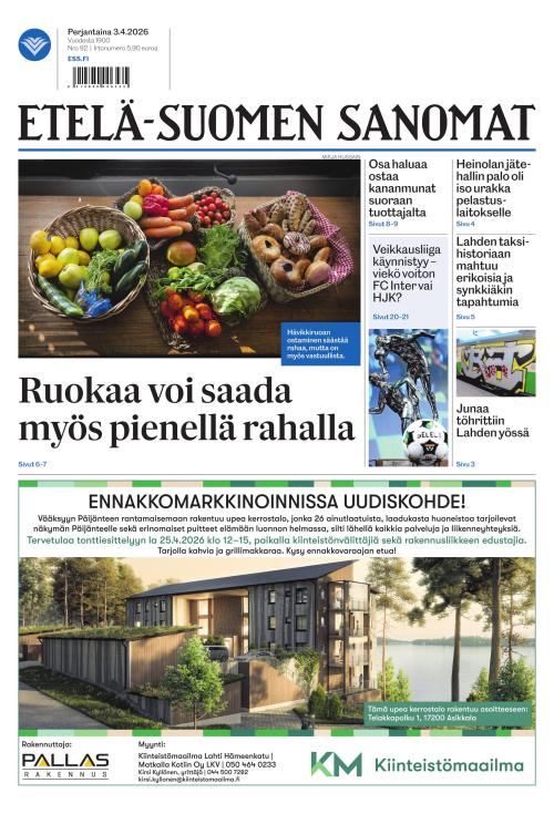 Etelä-Suomen Sanomat 3.4.2026