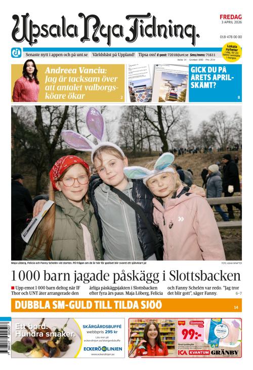 Upsala Nya Tidning 3.4.2026