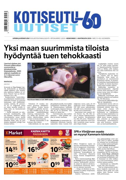 Kotiseutu-uutiset 1.4.2026