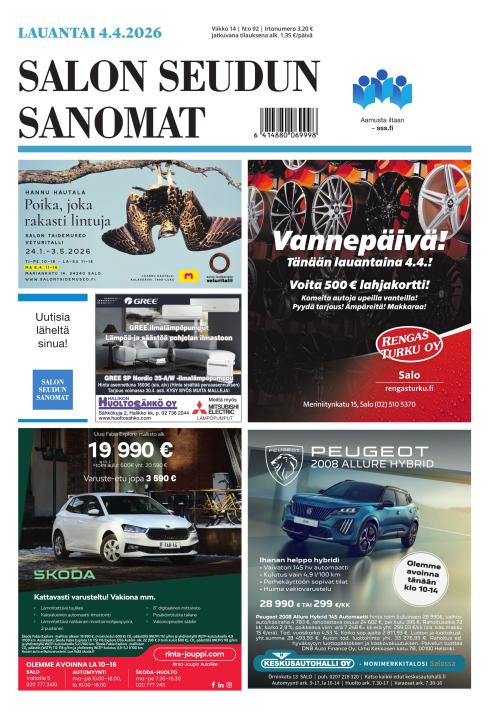 Salon Seudun Sanomat 4.4.2026