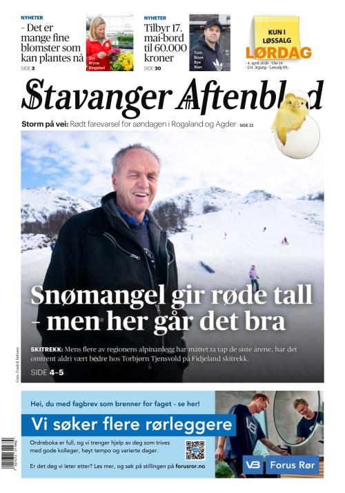 Stavanger Aftenblad 4.4.2026