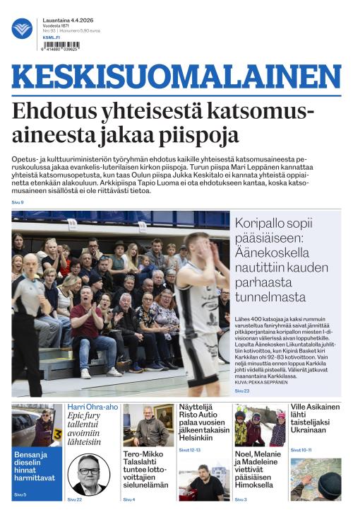 Keskisuomalainen 4.4.2026