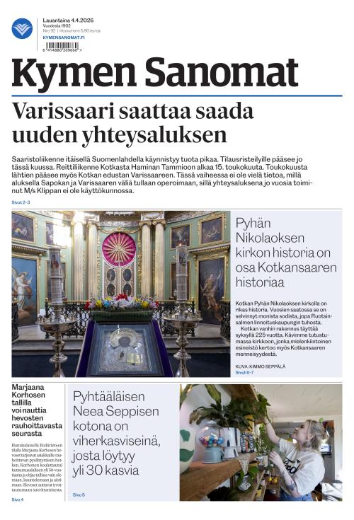 Kymen Sanomat 4.4.2026