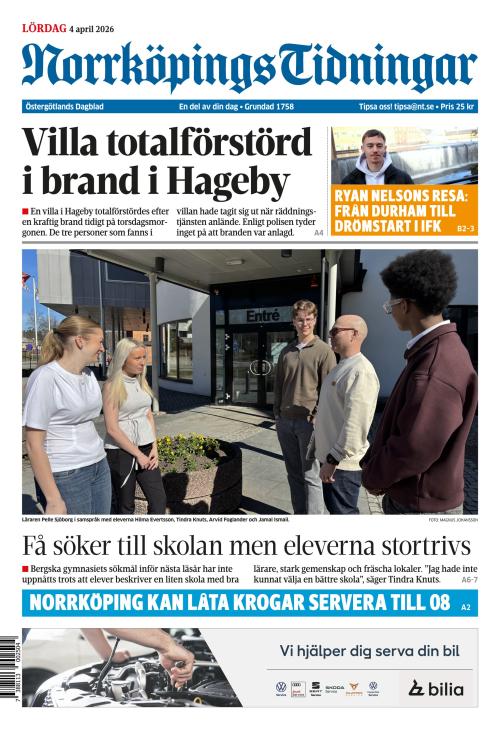 Norrköpings Tidningar 4.4.2026