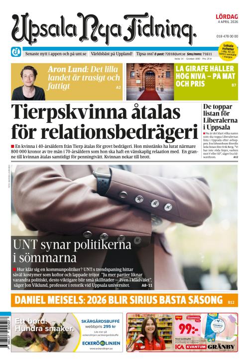 Upsala Nya Tidning 4.4.2026