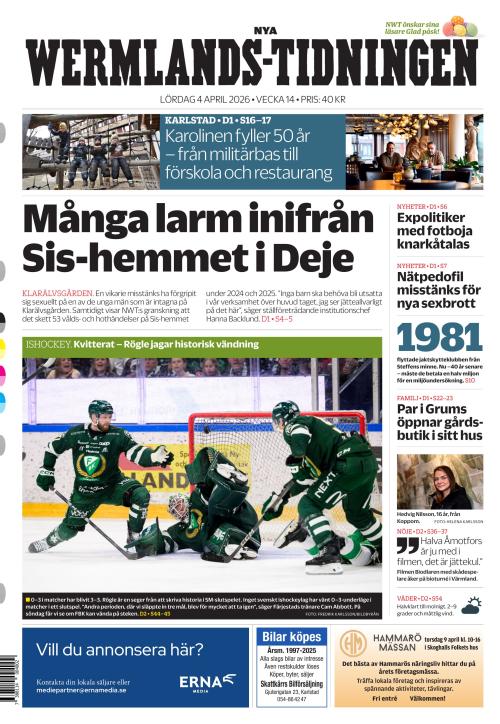Nya Wermlands-Tidningen 4.4.2026