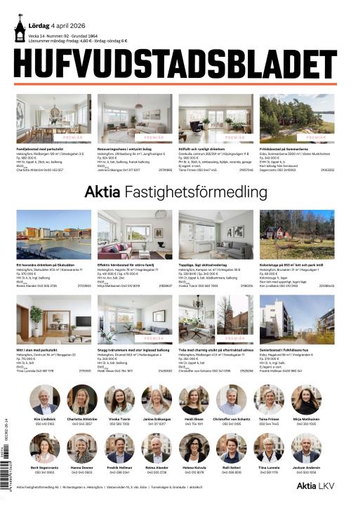Hufvudstadsbladet 4.4.2026