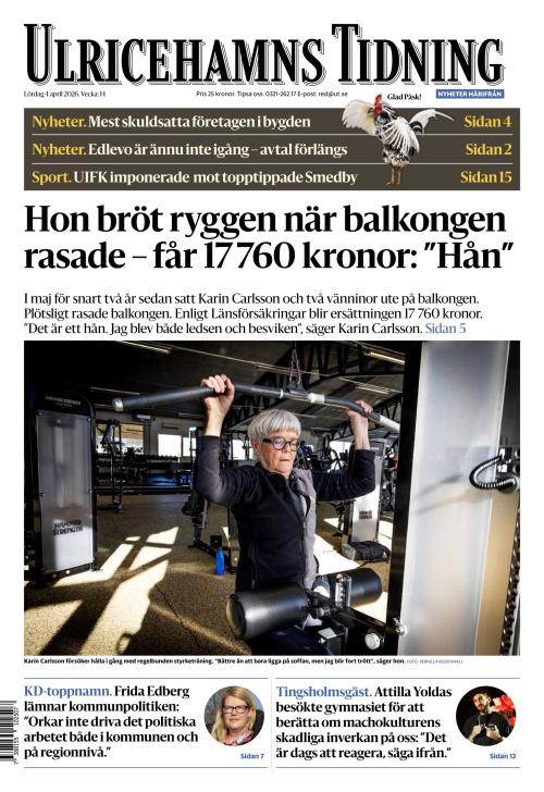 Ulricehamns Tidning 4.4.2026