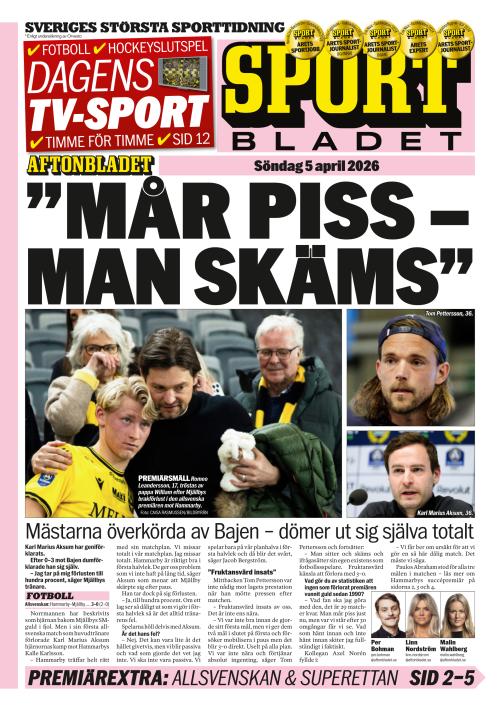 Aftonbladet Sportbladet 5.4.2026