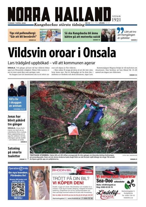 Norra Halland 7.4.2026