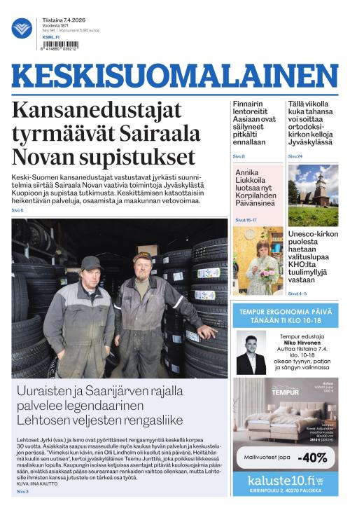 Keskisuomalainen 7.4.2026