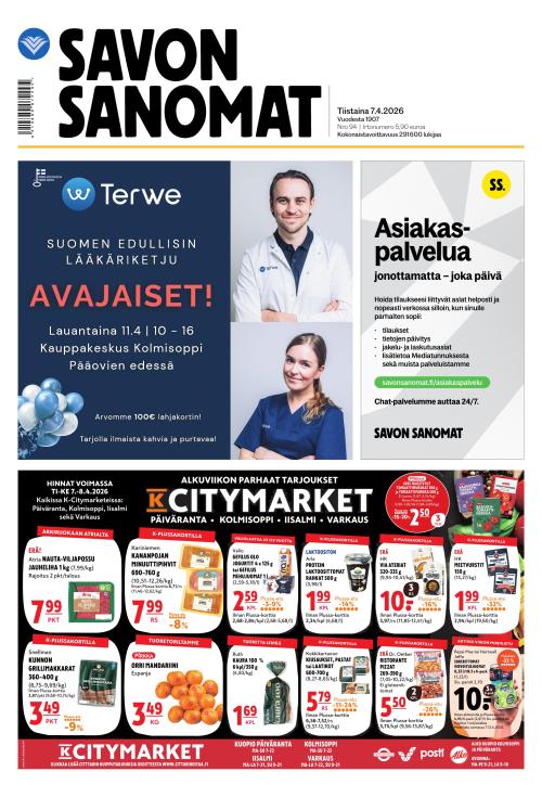 Savon Sanomat 7.4.2026