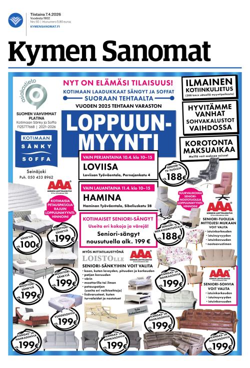 Kymen Sanomat 7.4.2026
