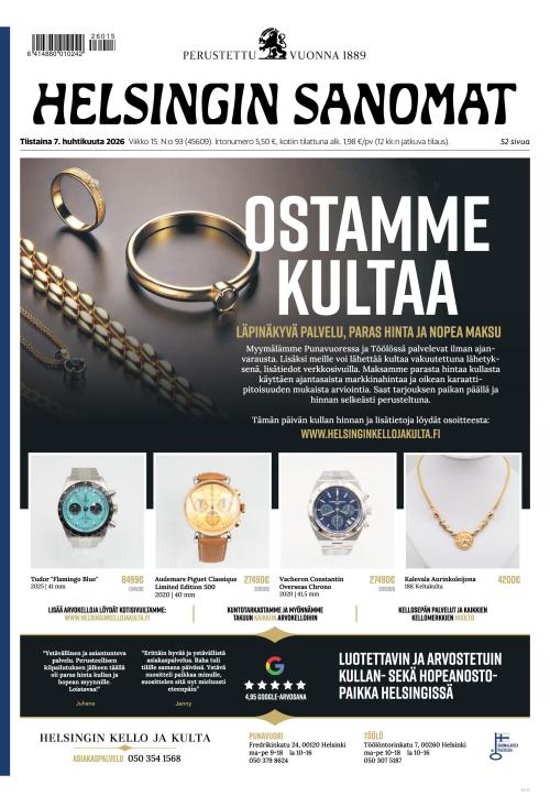 Helsingin Sanomat 7.4.2026
