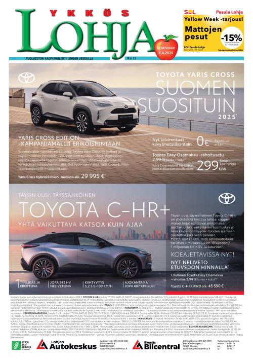 Kaupunkilehti Ykkös-Lohja 15/2026