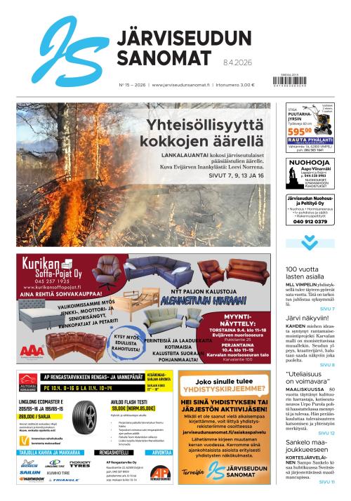 Järviseudun Sanomat 8.4.2026