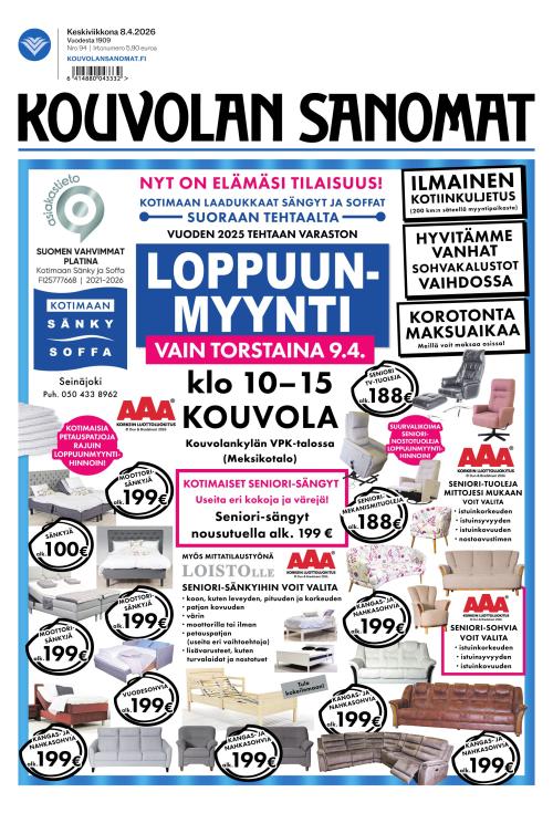 Kouvolan Sanomat 8.4.2026
