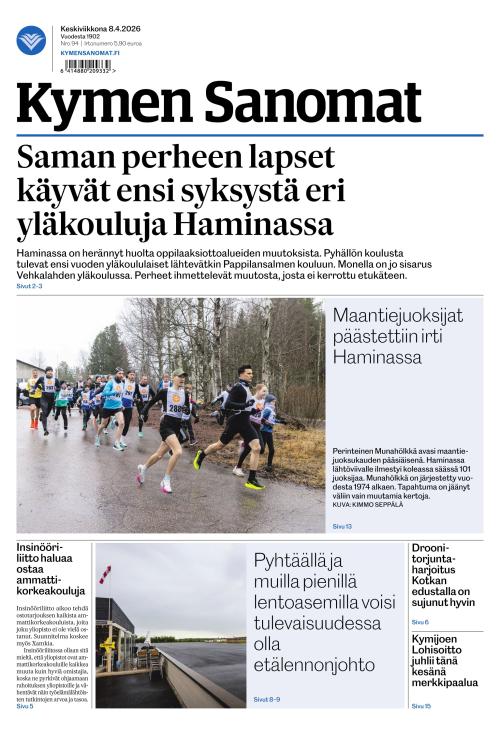 Kymen Sanomat 8.4.2026