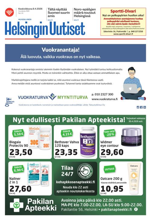 Helsingin Uutiset (Koillinen) 8.4.2026
