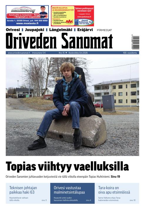 Oriveden Sanomat 8.4.2026