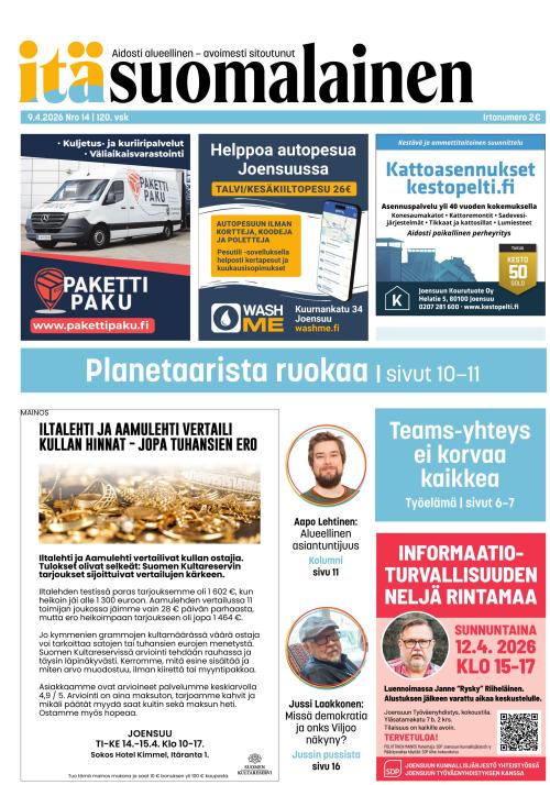 Itäsuomalainen 9.4.2026